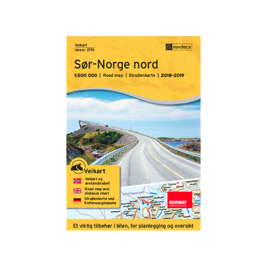 Norja tiekartta Etelä/Pohjoisosa, 2018-2019