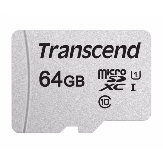 TRANSCEND Silver 300S microSD no adp (V30) R95/W45, 64GB