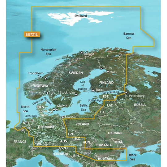 Garmin BlueChart g3 Vision HD VEU721L Pohjois-Eurooppa karttakortti