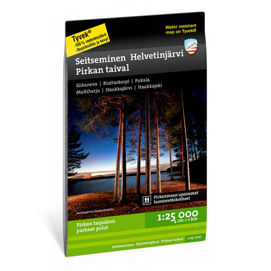 Calazo Seitseminen Helvetinjärvi Pirkan taival 1:25.000 retkeilykartta