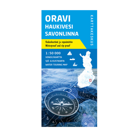 Karttakeskus Oravi Haukivesi Savonlinna, veneilykartta 1:50 000