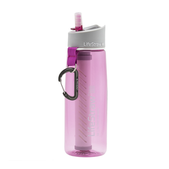 LifeStraw Go water filter bottle 650ml, vedenpuhdistuspullo, pinkki