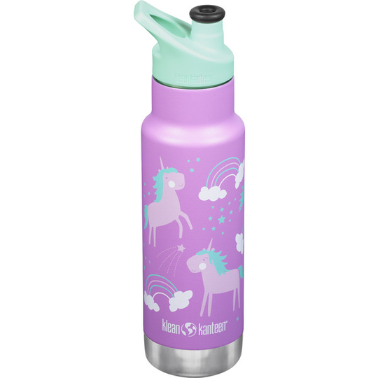 Klean Kanteen Insulated Kid Classic Narrow 355ml - Kid Sport Cap - Unicorns - OneSize